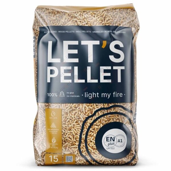 Let's Pellet ENplus A1 A-kwaliteit Houtpellets - 495kg Halve Pallet (33x15kg) - Afbeelding 3